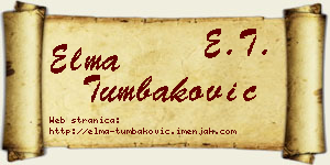 Elma Tumbaković vizit kartica